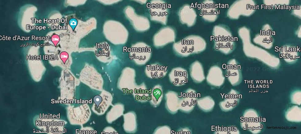 Google Haritalarda ülke isimlerini bir arada gösteren bu alan ne işe yarıyor?